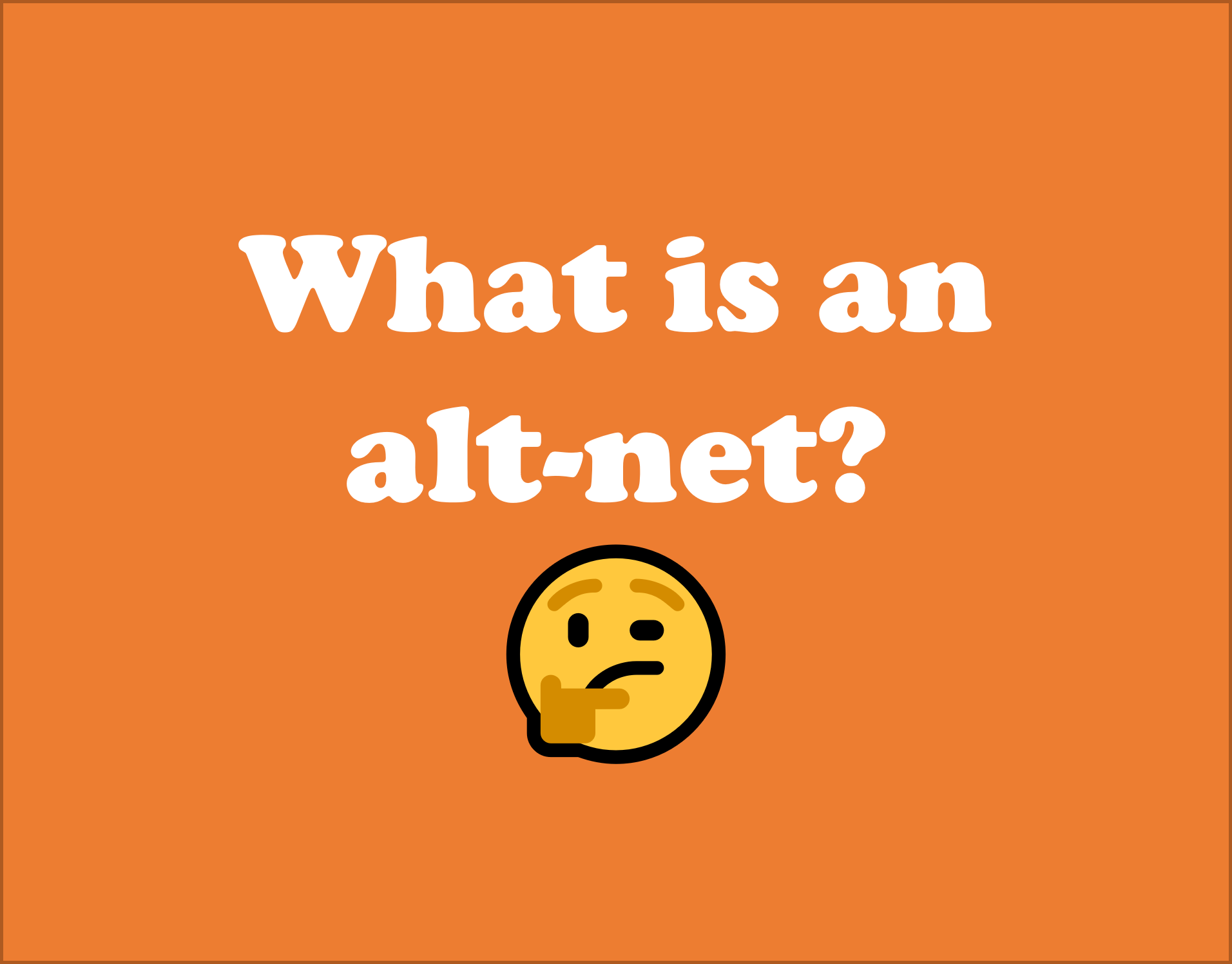 What is an alt-net?