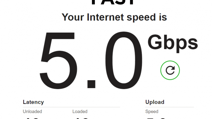 5 Gbps speed test